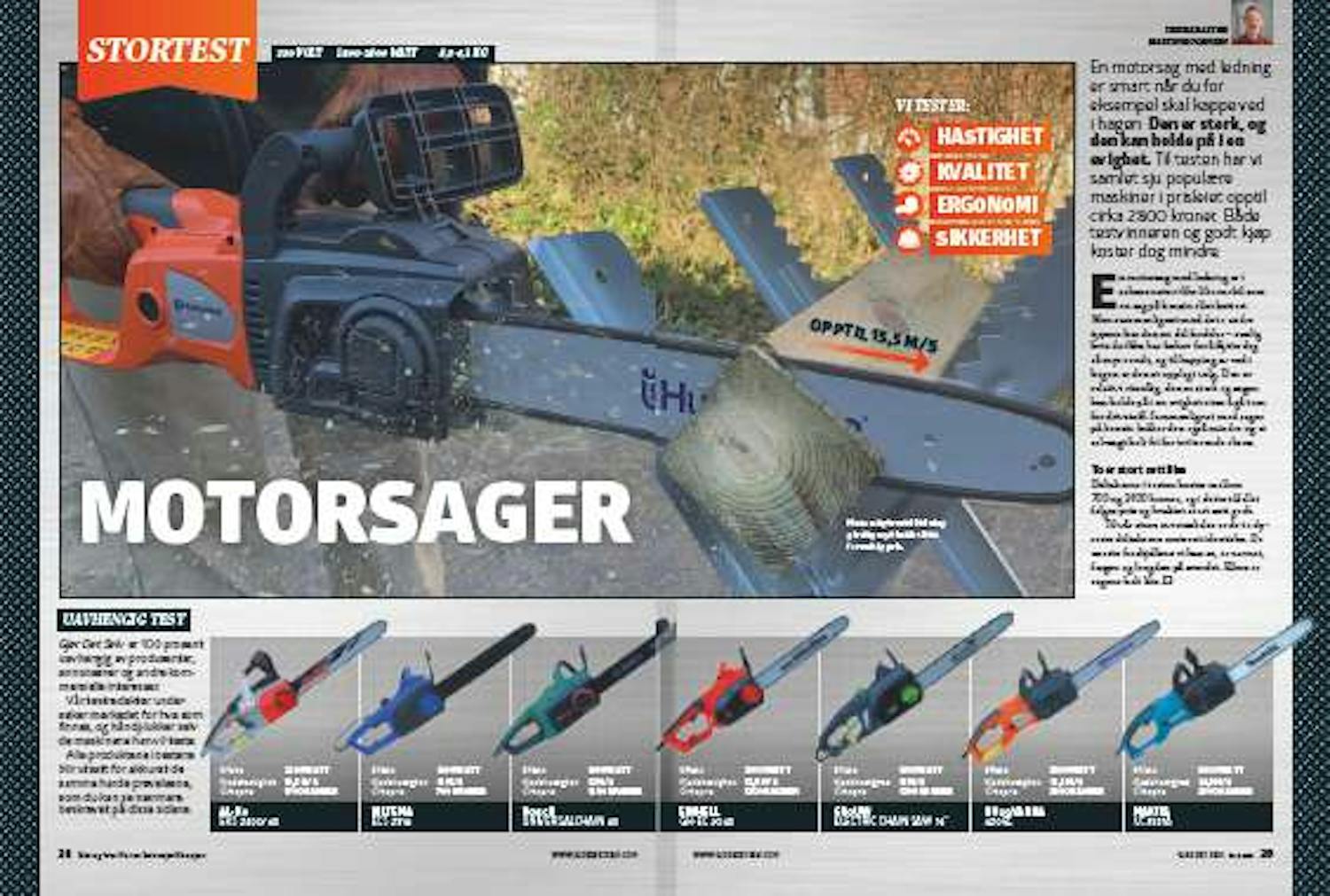 Motorsag test Motorsag test